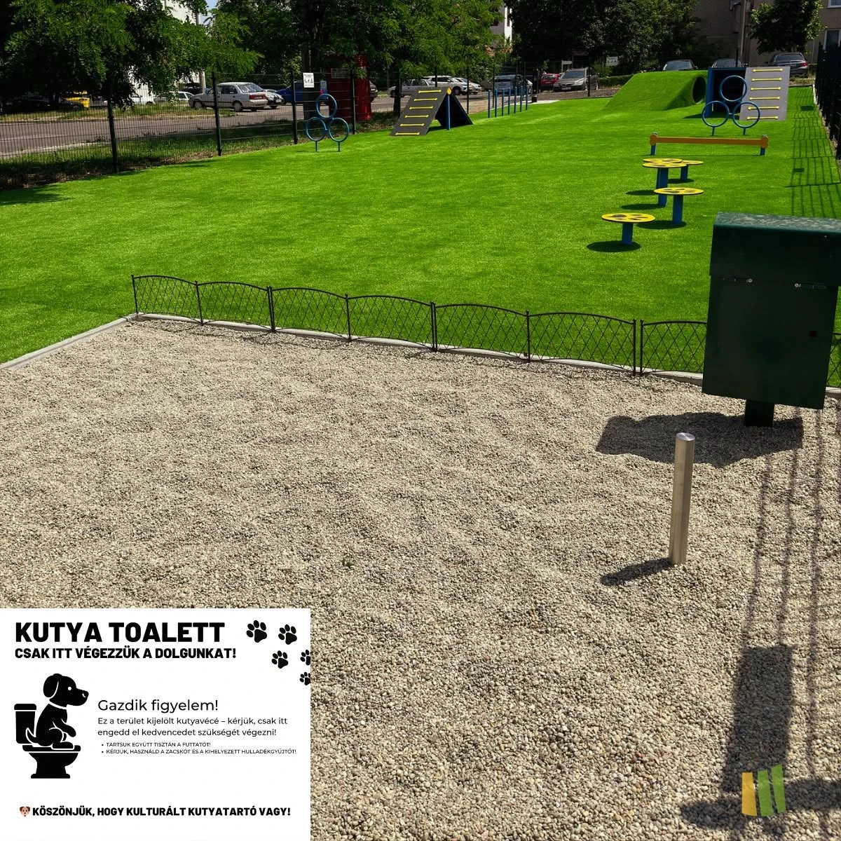 Kutyafuttató és agility park műfűvel – a gazdik és kutyák kedvence