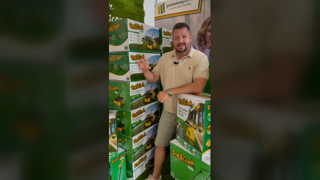 Prémium Pázsit® műfűkarbantartó gépek a bemutatóteremben